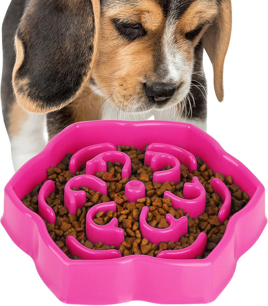 Slow Feeding Bowl, Polypropylene Dog Bowl, 600 Ml, for Medium Small Breed & Puppies, Promotes Healthy Eating