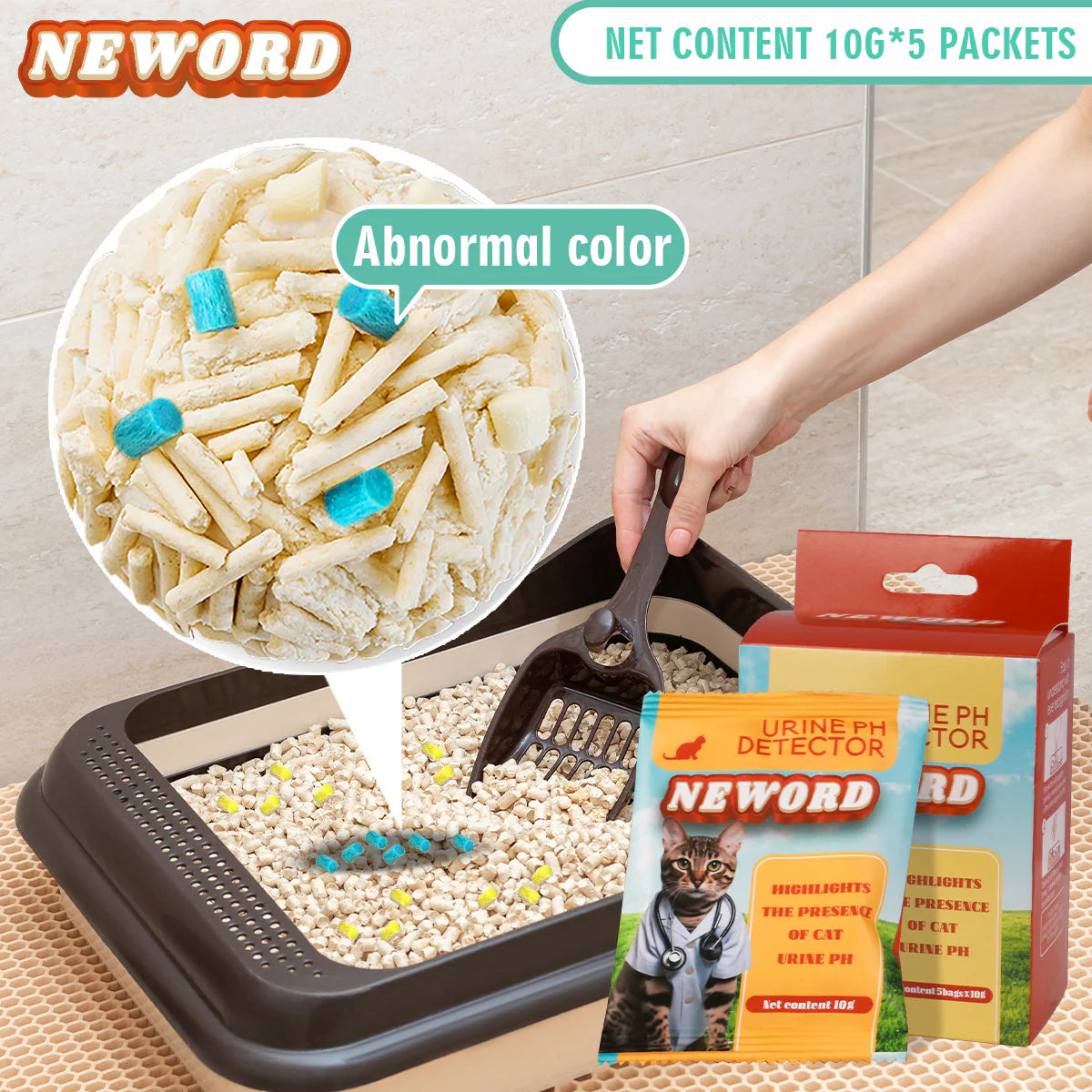 Pet Cat Litter Self Checking Particles